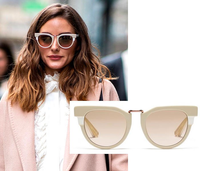 Olivia Palermo Westward Leaning cream retro sunglasses fountainof30