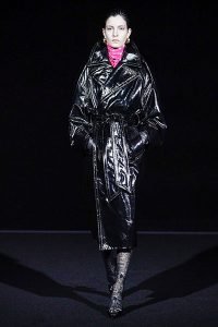 fall 2019 fashion trends black matrix leather balenciaga shiny coat