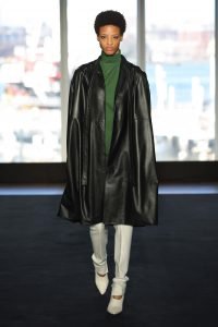 fall 19 fashion trend cape black leather Narciso Rodriguez