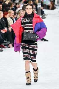 fashion trends to avoid over 40 Puffers Jacket over dress chanel