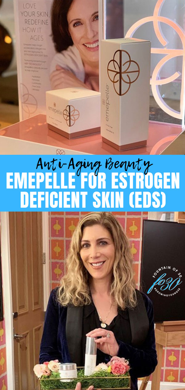 emepelle skincare for estrogen deficient skin ESD fountainof30