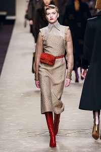 high neck collar fall fashion 2019 fendi button up dress