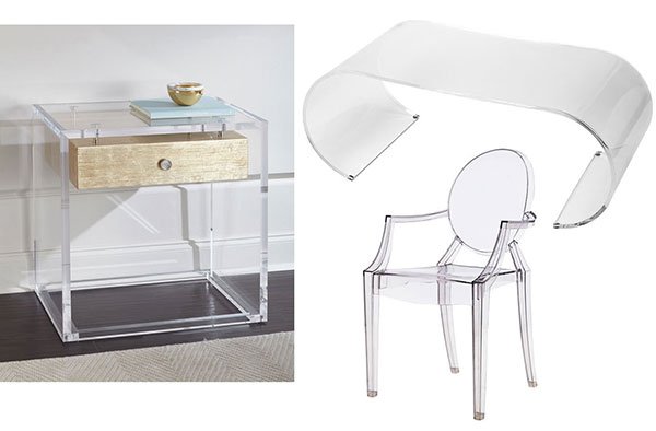 spring season decoration ideas lucite and clear acrylic furniture tables chair