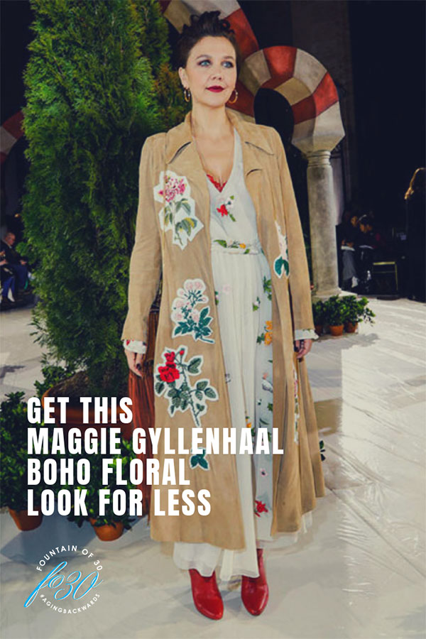 Maggie Gyllenhaal Boho Floral Look for Less