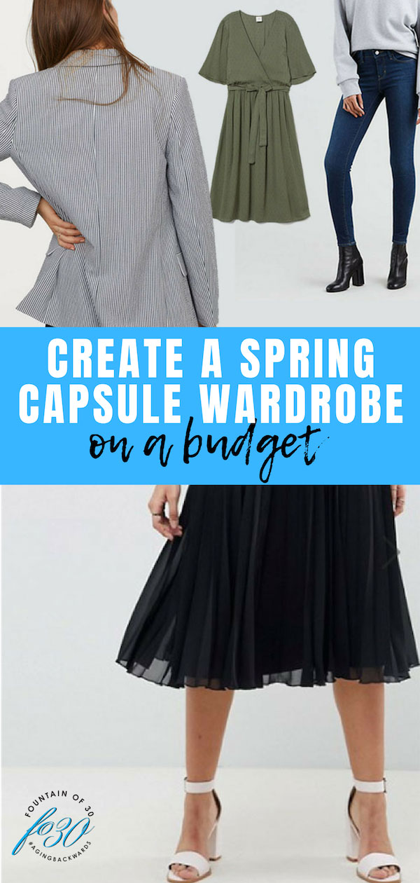 spring capsule wardrobe on a budget
