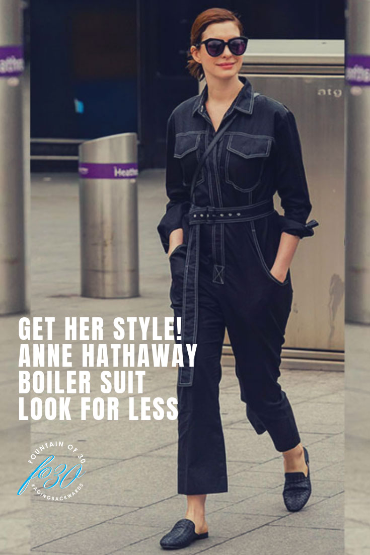 anne hathaway boiler suit look for less