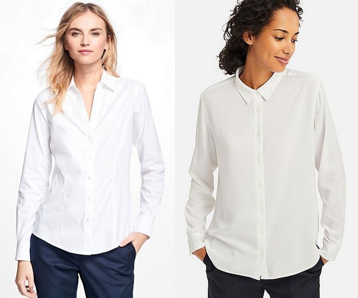 business casual dress code white buttton up shirts