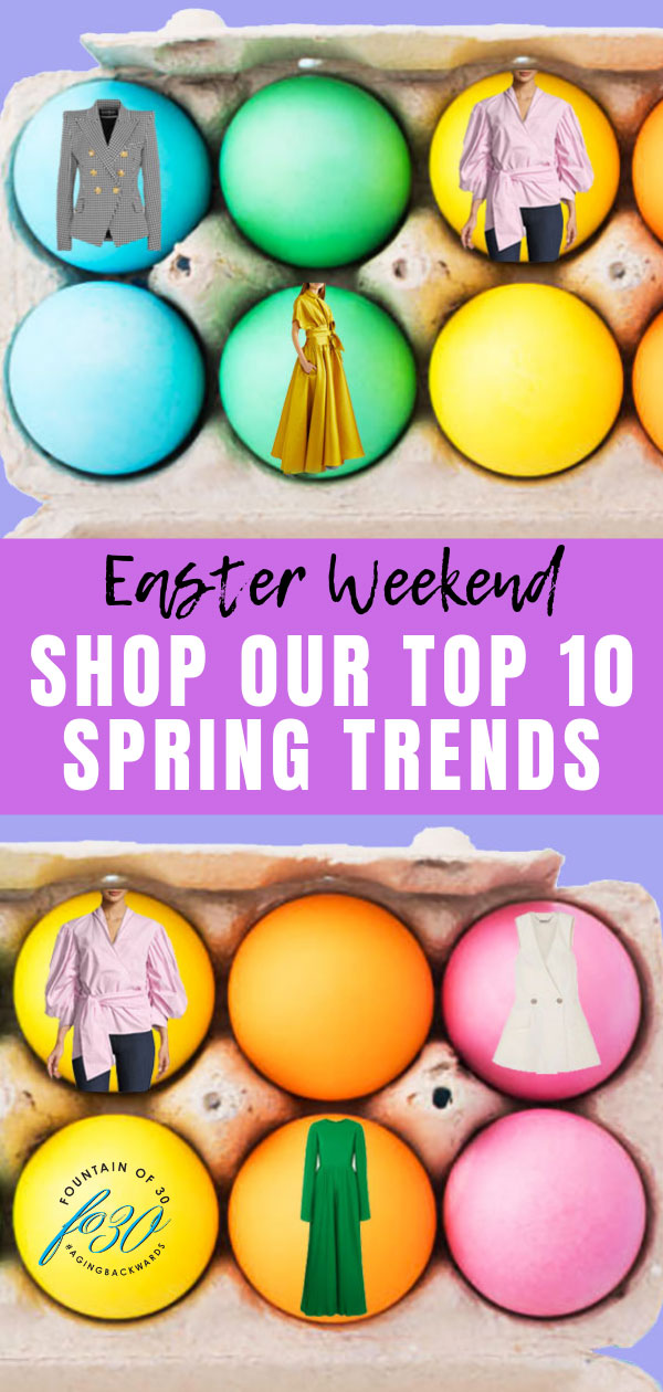 easter weekend spring fashion trends on colored eggs