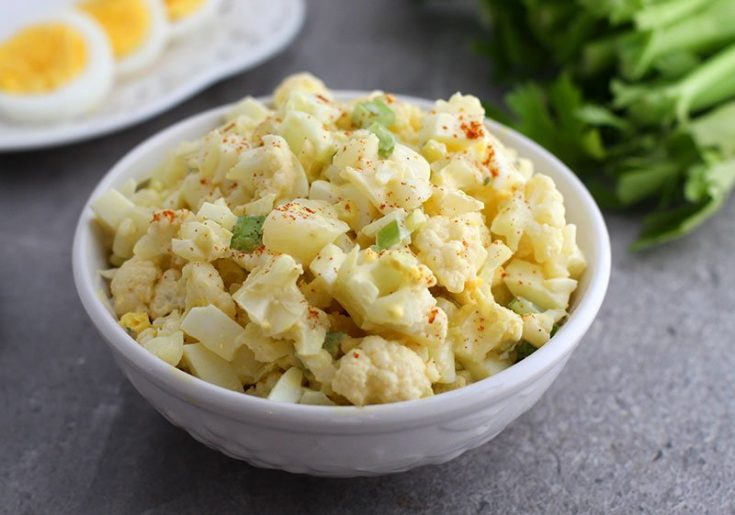 low carb cauliflower potato salad