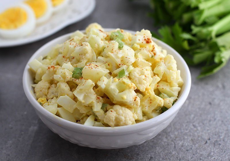 Why not make mock potato salad made with cauliflower instead of potatoes? 