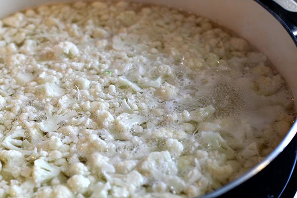 mock potato salad recipe cooking the cauliflower