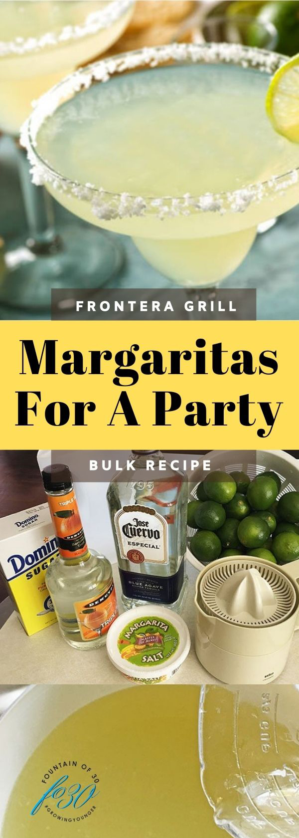 how tyo make margaritas for a party fountainof30