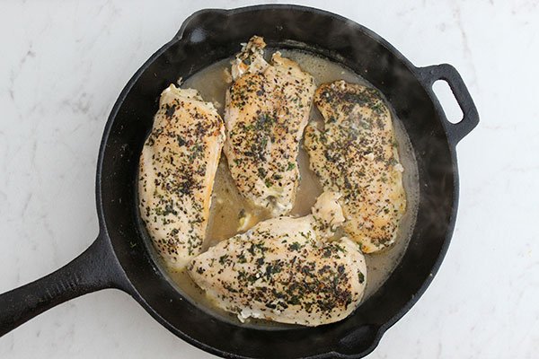 Chicken breast In a Skillet with lemon