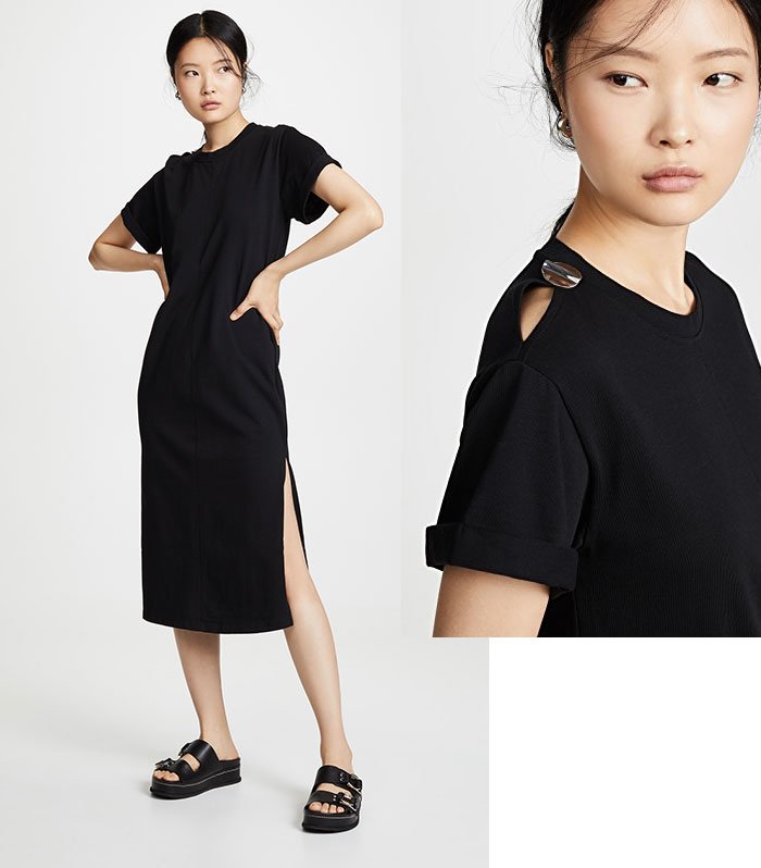 spring capsule wardrobe 3.1 Phillip Lim black dress