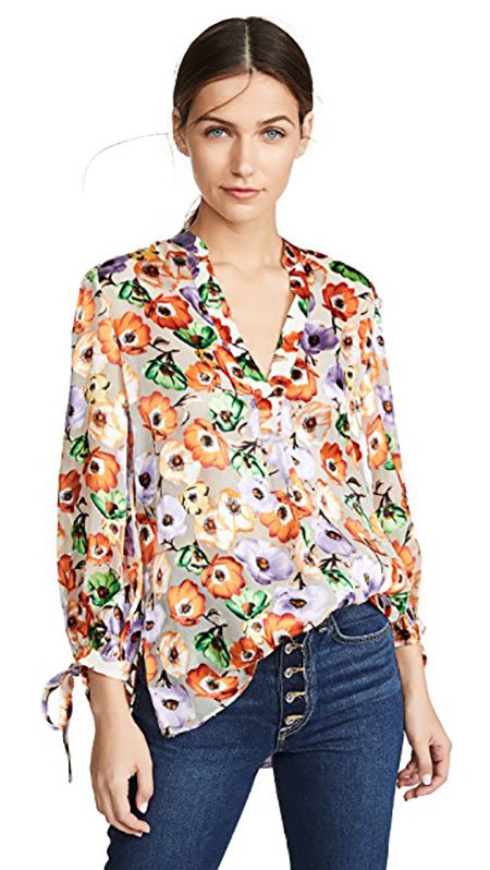 shopbop sale sparing 2019 floral silk henley