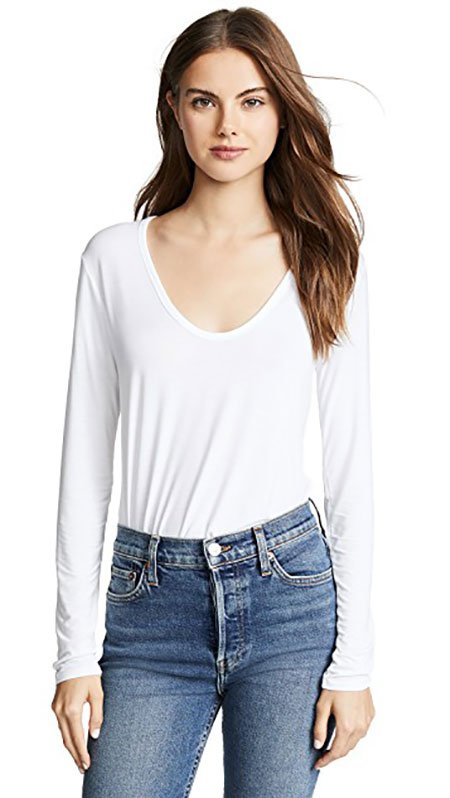 spring capsule wardrobe white Long Sleeve Tee