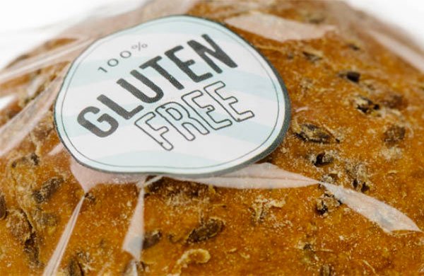 health food trends gluten free label on bread