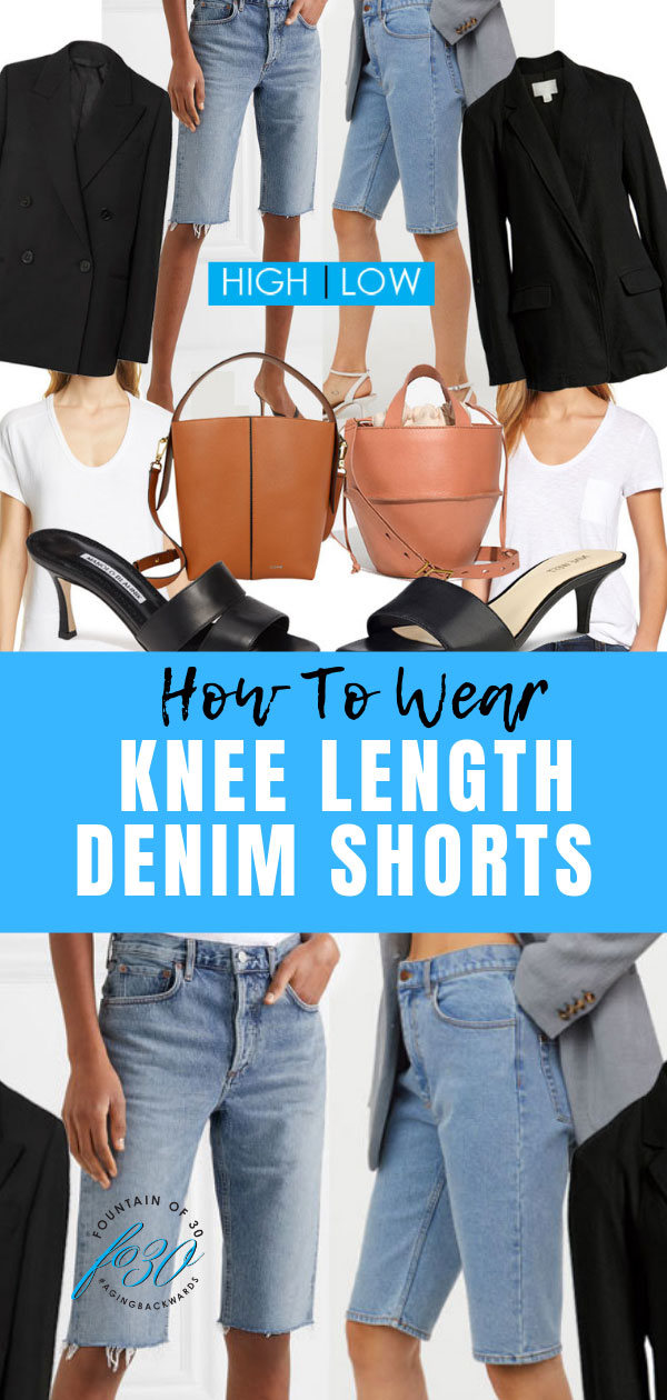 How to Wear Knee Length Denim Shorts