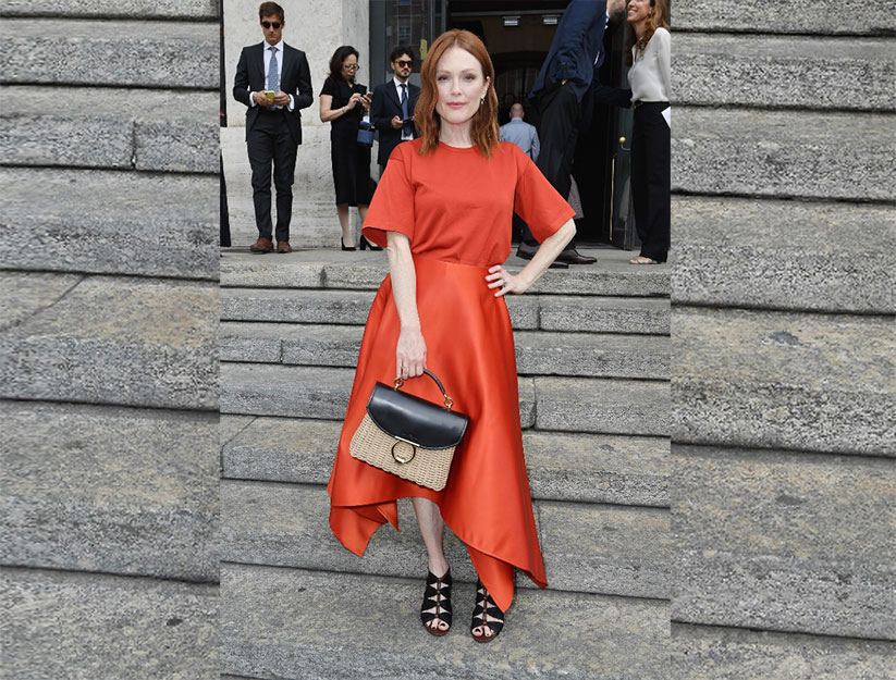 Julianne Moore Monochromatic Color salvatore ferragamo