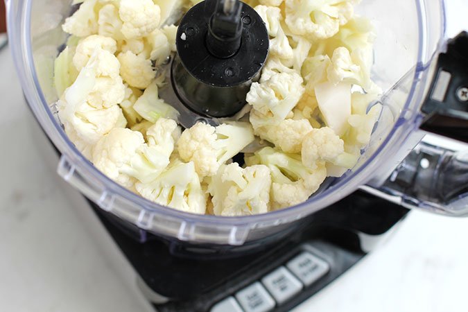 How To Make Cauliflower Pizza Crust Cauliflower in blender