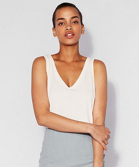 rosie huntington white v-neck tank top look for less fountainof30