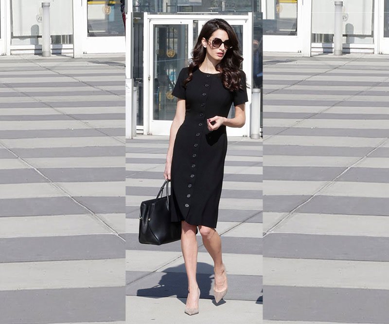 Steal Her Style! Get Amal Clooneys Professional Black Dress For Less