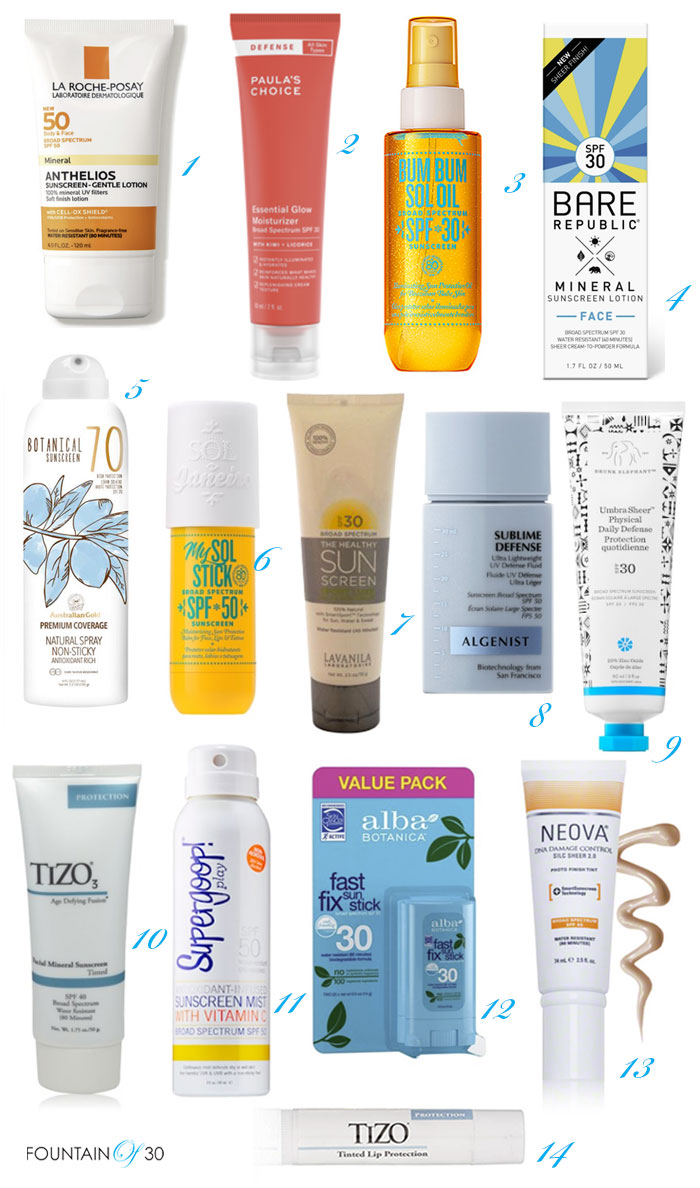 best sunscreen 14 products fountainof30