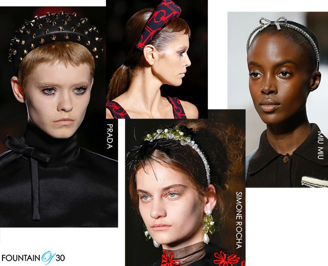 How To Wear A Headband from The Runway prada simopne rocha miu miu fountainof30