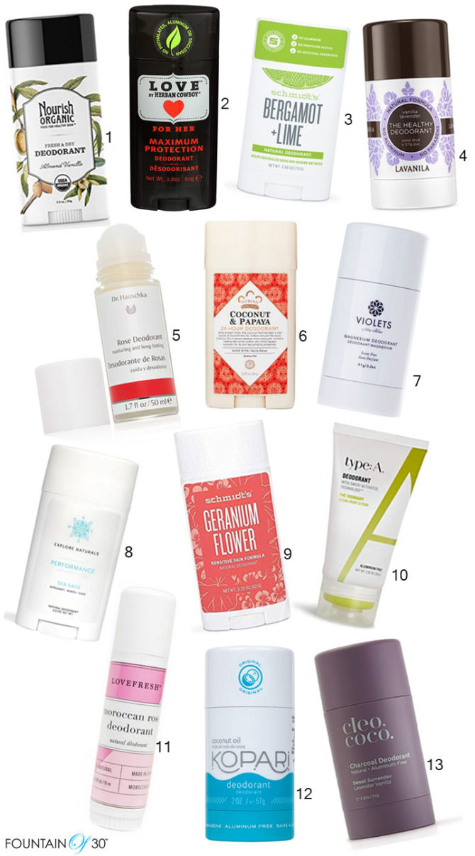 best natural deodorants fountainof30