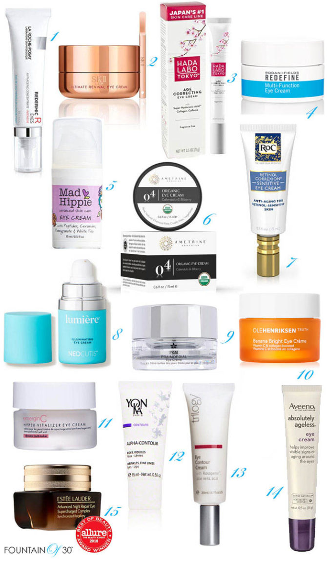 15 Anti-Aging Eye Creams fountainof30