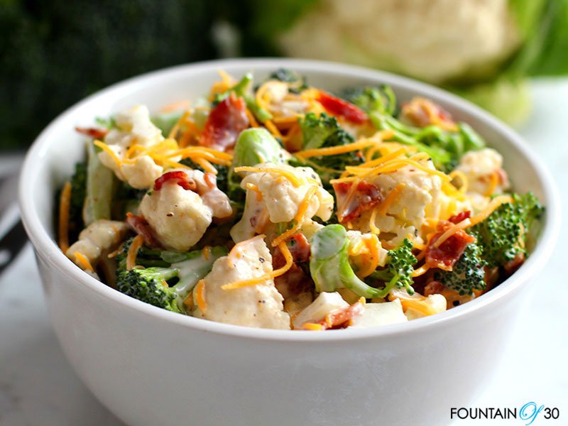 broccoli cauliflower salad recipe fountainof30