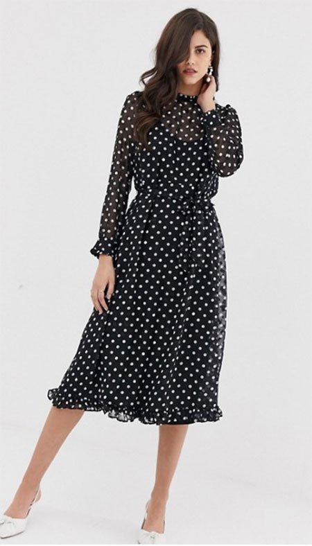  Amal Clooney Polka Dot Midi Dress fountainof30