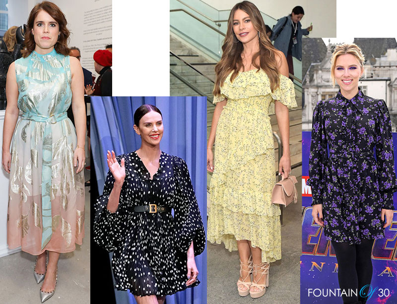 celebs wear print dresse