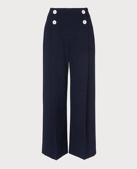 Kate Middleton style Navy Sailor Pants L.K. Bennett Parker Navy Trousers fountainof30