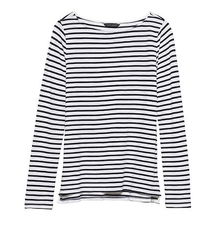 Kate Middleton style stripe t-shirt navy white fountainof30