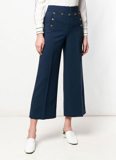 Kate Middleton navy sailor pants gold buttons fountainof30