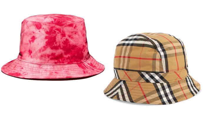 sun protection hats bucket style tie dye and burberry plaid fountainof30