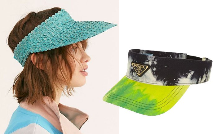 visors blue straw and prada tie dye fountainof30