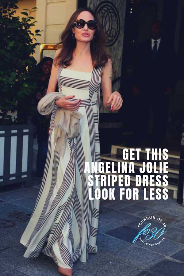 angelina jolie striped dress look for less fountainof30