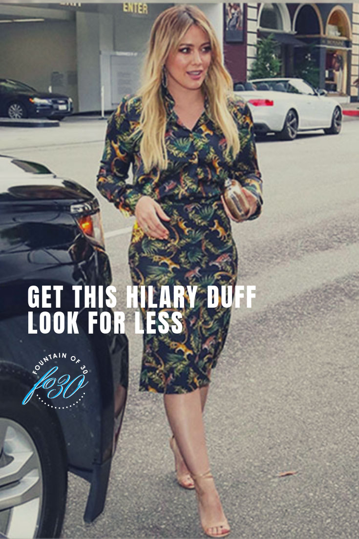Hilary Duff Jungle-Print Look for Less FountainOf30