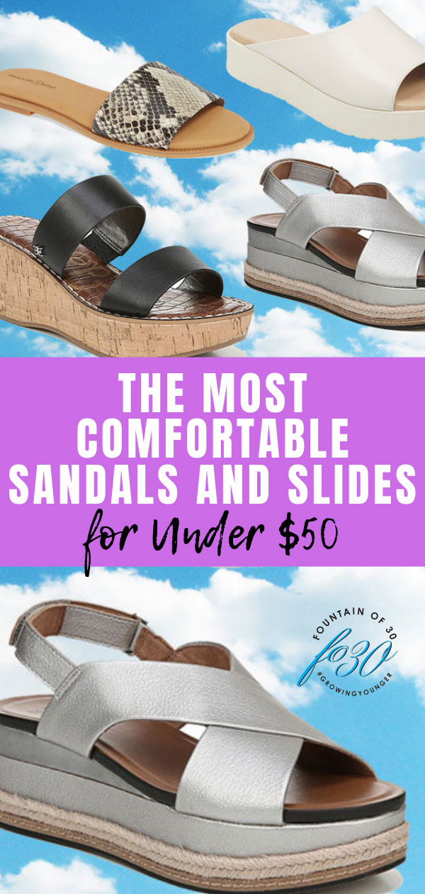 most comfortable sandals and slides under $50 fountain of 30