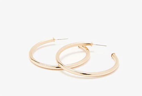 clebroity look for less gold hoop earrings