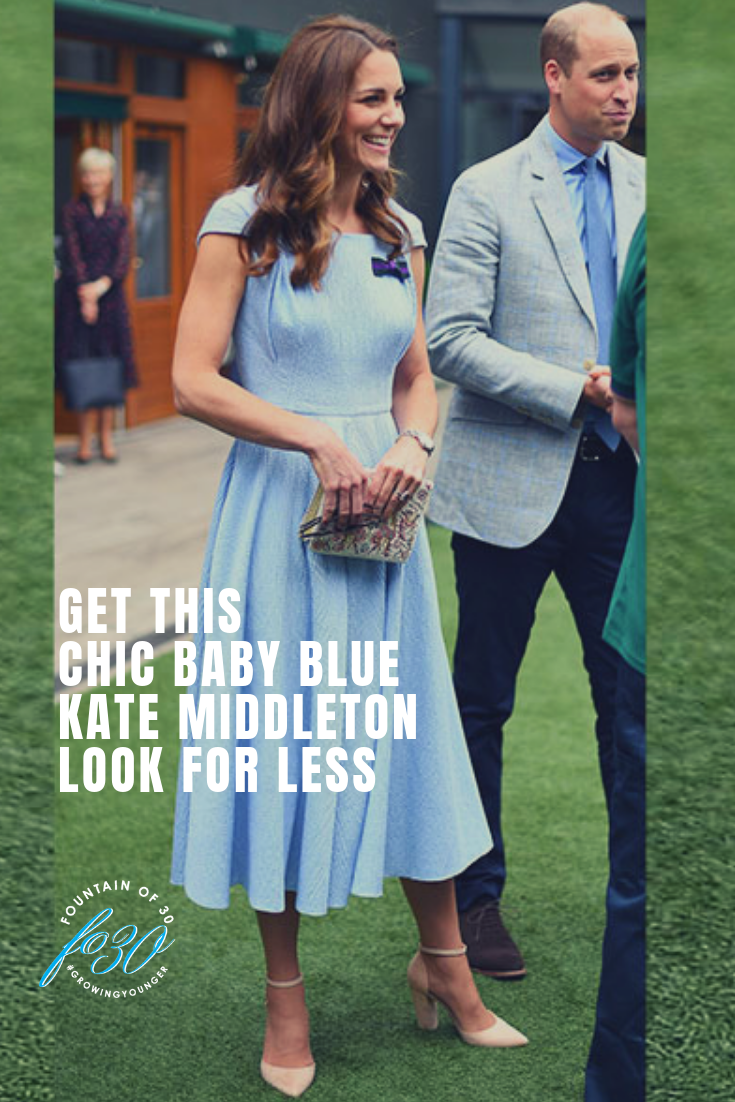 Kate Middleton Light Blue Dress Look for Less FountainOf30