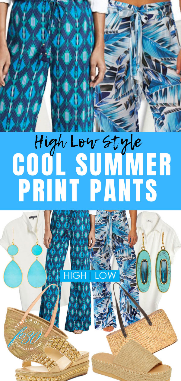 summer print pants high low style fountainof30
