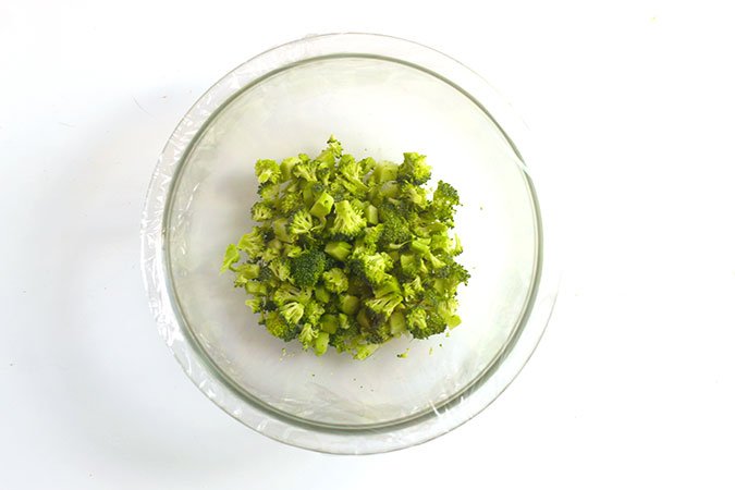 Broccoli in microwave bowl