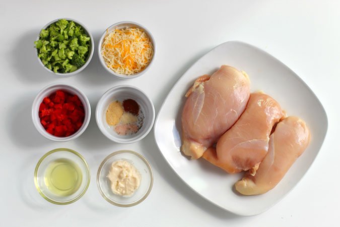 Broccoli Cheese Stuffed Chicken ingredients fountainof30