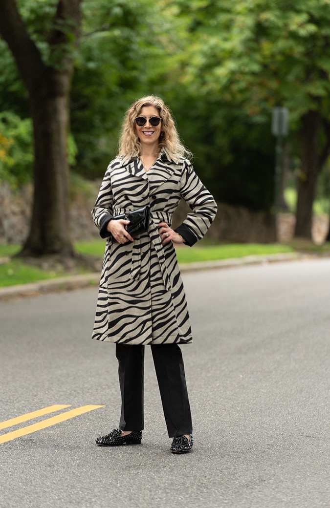 Ann Taylor Zebra coat Lauren Dimet Waters 