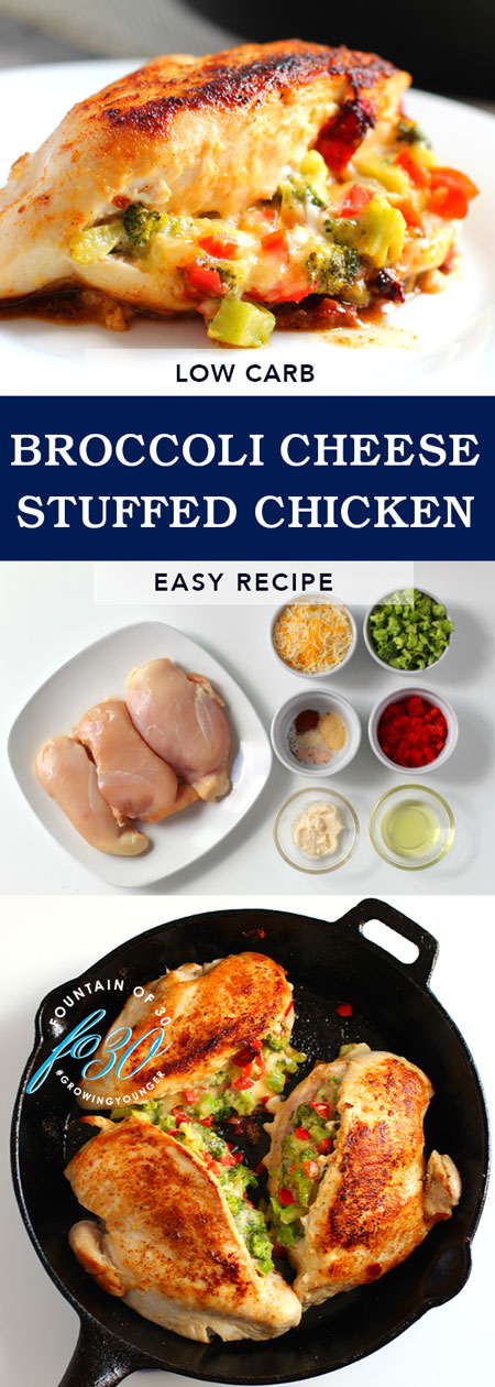 low carb broccoli cheese stuffed chicken fountainof30