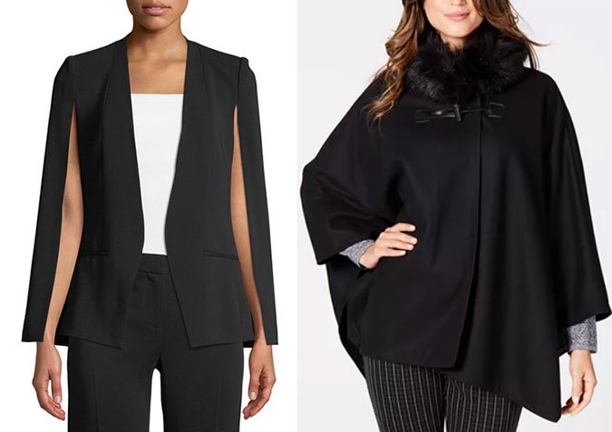 cape coats black fall 2019 fashion trends women over 40 fountainof30