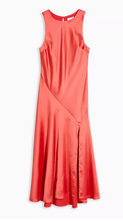 Eva Longoria elegant satin look for less Topshop Satin Split Dress fountainof30